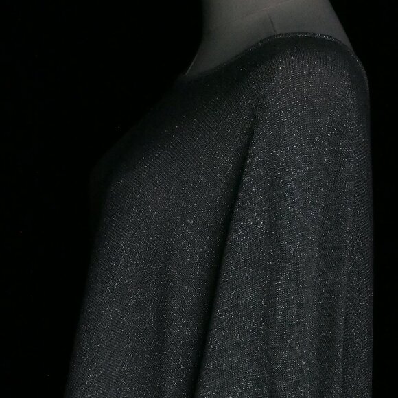 Anthropologie | Like NEW Festive, Silver Metallic Sweater, Dolman 3/4 Sleeve - Picture 5 of 7